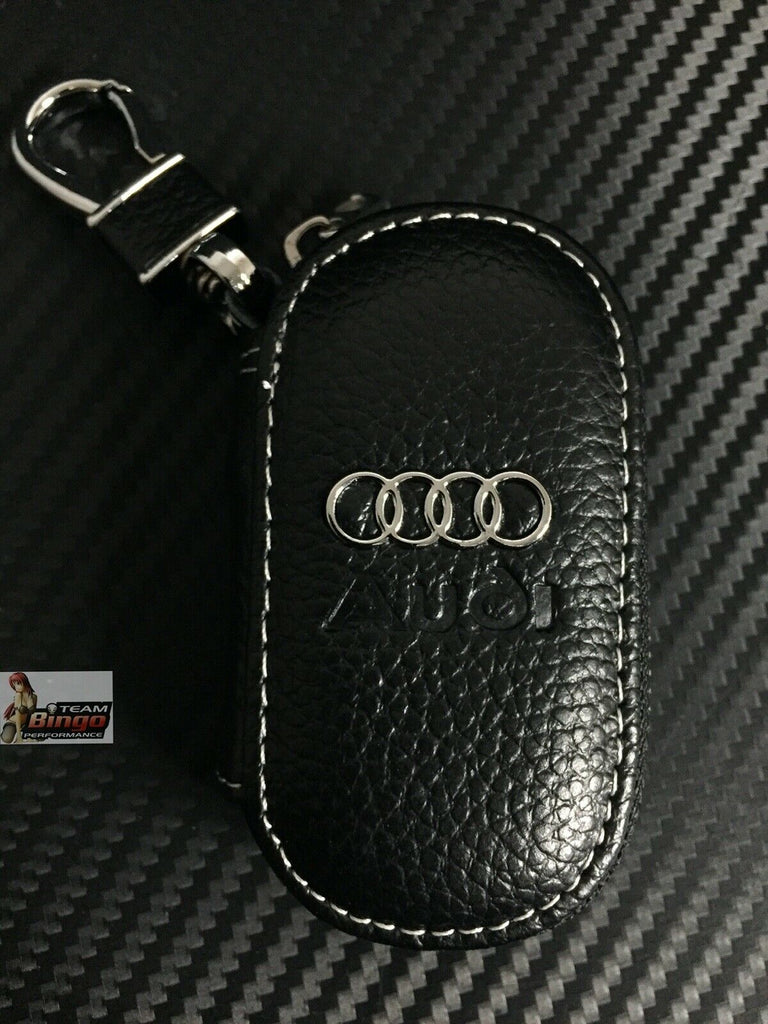 Audi leather key pouch A-AV7 - Timotheus Switzerland - handmade key pouch  in leather for your car