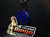 Volkswagen VW Polished Metal Car Keyring Chains Car Logo Badge Key Ring ( BLUE )