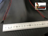 Universal Gear Shifter Boot Black Red Stitch Leather, Suede or Carbon Fiber